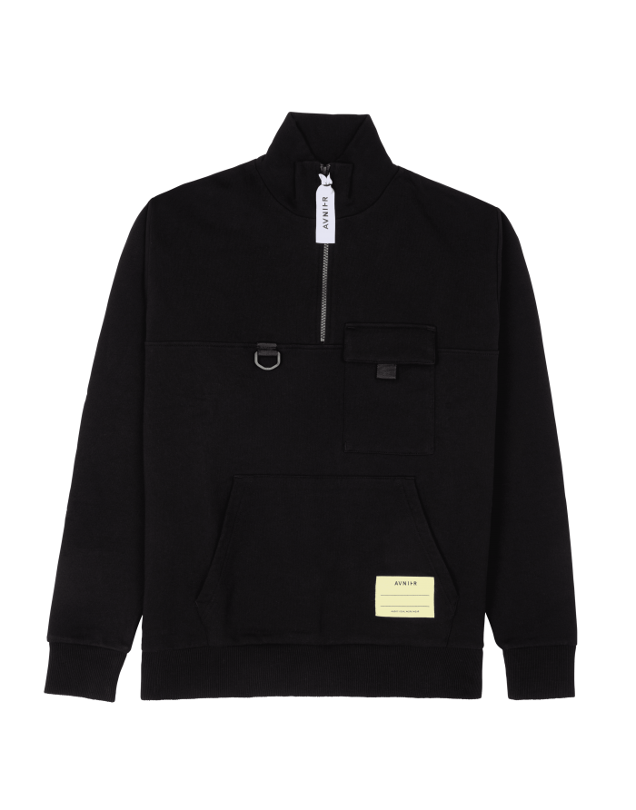 avnier hoodie zipper function black