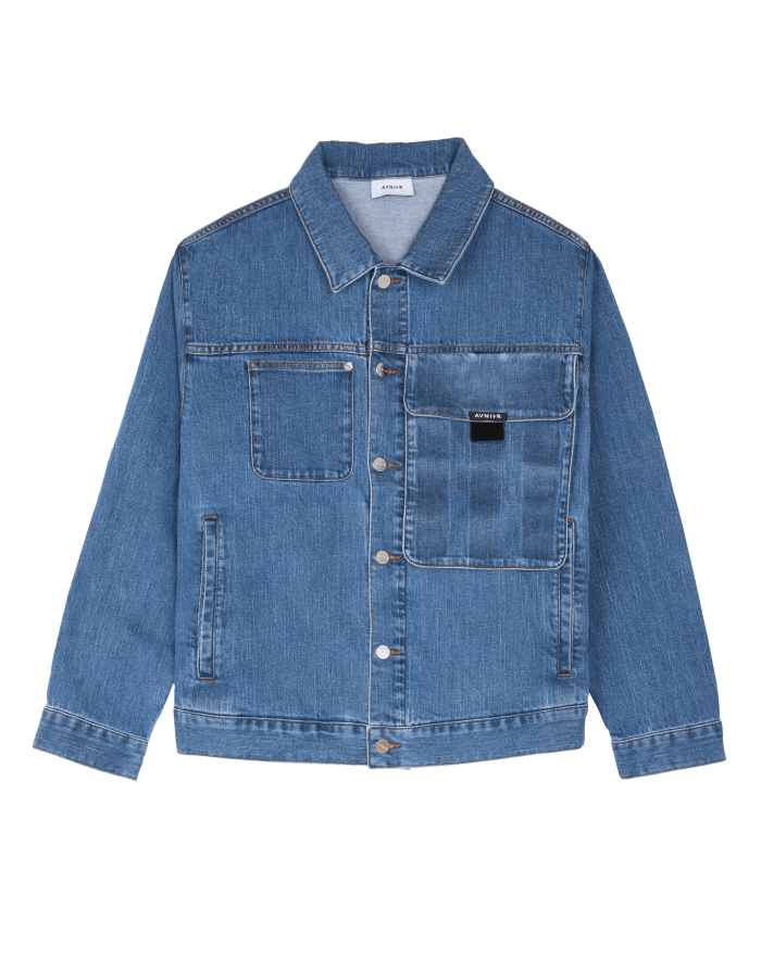 avnier jacket layout denim blue